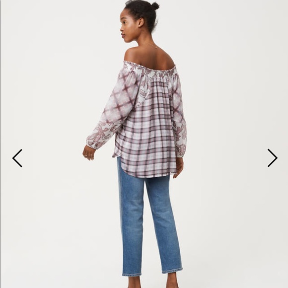 NWT ANn Taylor Loft Off Shoulder Blouse size M - Picture 2 of 5